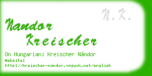 nandor kreischer business card