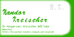 nandor kreischer business card